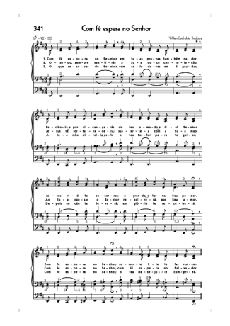 Hinário CCB (341) Com Fé Espera No Senhor score for Organ
