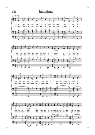 Hinário CCB (342) Sião Celestial score for Organ
