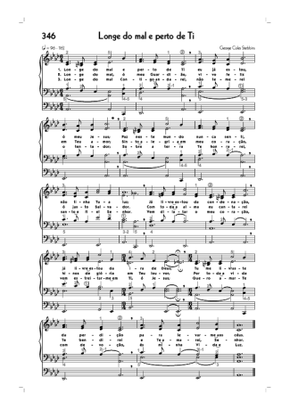 Hinário CCB (346) Longe Do Mal E Perto De Ti score for Organ