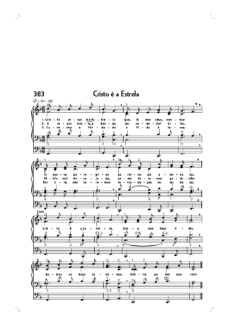 Hinário CCB (383) Cristo É A Estrela score for Organ