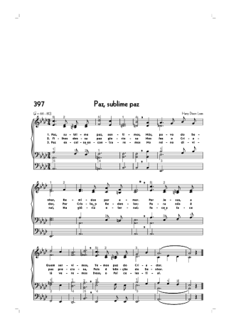 Hinário CCB (397) Paz Sublime Paz score for Organ