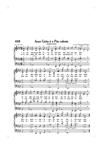 Hinário CCB (408) Jesus Cristo É O Pão Celeste score for Organ