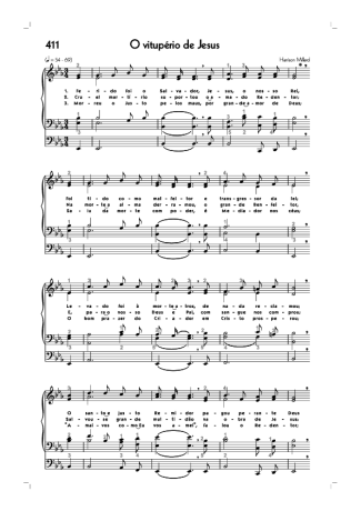 Hinário CCB (411) O Vitupério De Jesus score for Organ
