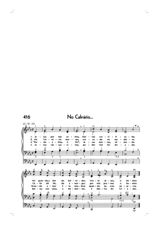 Hinário CCB (416) No Calvário... score for Organ