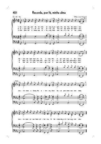 Hinário CCB (421) Recorda Por Fé Minha Alma score for Organ