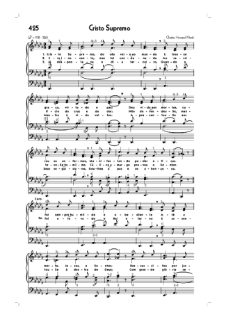 Hinário CCB (425) Cristo Supremos score for Organ