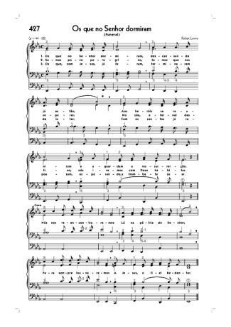 Hinário CCB (427) Os Que No Senhor Dormiram score for Organ