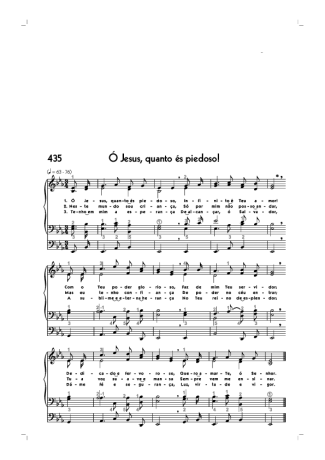 Hinário CCB (435) Ó Jesus Quanto És Piedoso score for Organ