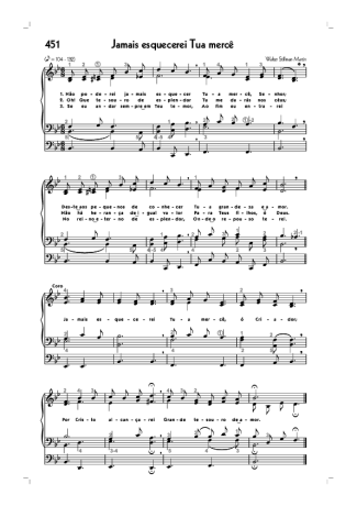 Hinário CCB (451) Jamais Esquecerei Tua Mercê score for Organ