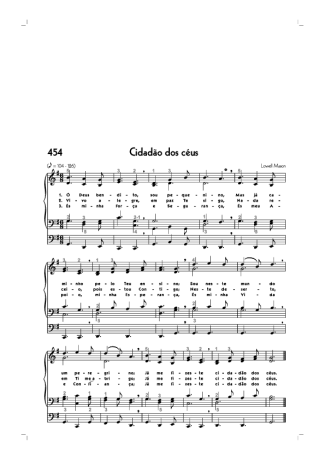 Hinário CCB  score for Organ