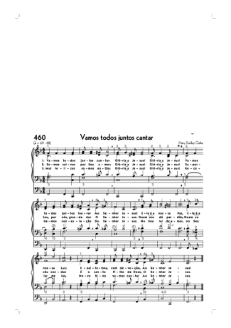 Hinário CCB (460) Vamos Todos Juntos Cantar score for Organ