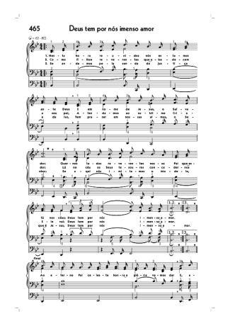 Hinário CCB (465) Deus Tem Por Nós Imenso Amor score for Organ