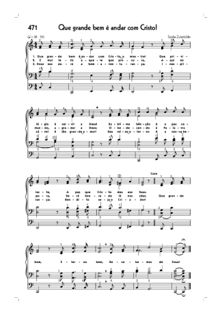 Hinário CCB (471) Que Grande Bem É Andar Com Cristo score for Organ