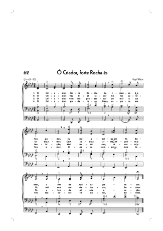Hinário CCB (62) Ó Criador Forte Rocha És score for Organ
