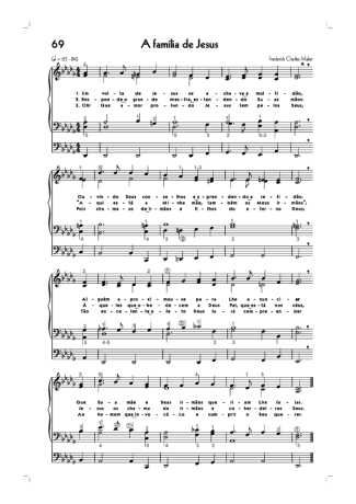 Hinário CCB (69) A Família De Jesus score for Organ