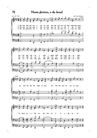 Hinário CCB (72) Nome Glorioso O De Jesus score for Organ