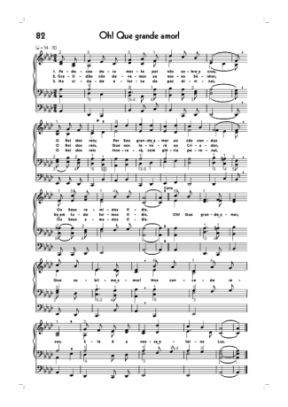 Hinário CCB (82) Oh Que Grande Amor score for Organ