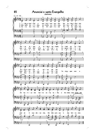 Hinário CCB (85) Anunciai O Santo Evangelho score for Organ