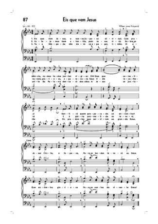 Hinário CCB (87) Eis Que Vem Jesus score for Organ