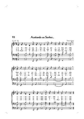 Hinário CCB (93) Aceitando Ao Senhor... score for Organ