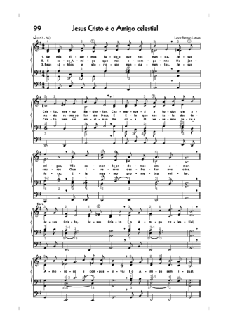 Hinário CCB (99) Jesus Cristo É O Amigo Celestial score for Organ