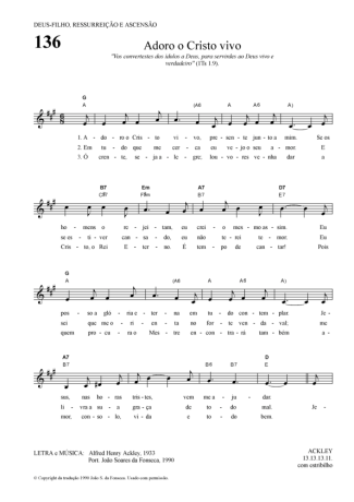 Hinário Para o Culto Cristão  score for Keyboard