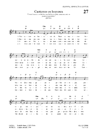 Hinário Para o Culto Cristão Cantemos Os Louvores score for Keyboard