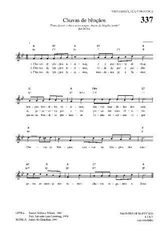 Hinário Para o Culto Cristão Chuvas De Bênçãos score for Keyboard