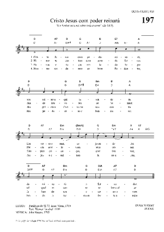 Hinário Para o Culto Cristão Cristo Jesus Com Poder Reinará score for Keyboard