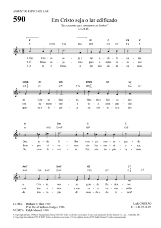 Hinário Para o Culto Cristão  score for Keyboard