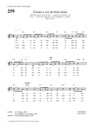 Hinário Para o Culto Cristão  score for Keyboard