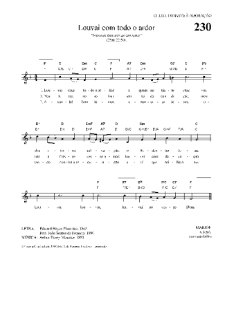 Hinário Para o Culto Cristão  score for Keyboard