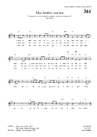 Hinário Para o Culto Cristão  score for Keyboard