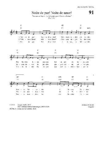 Hinário Para o Culto Cristão Noite De Paz Noite De Amor score for Keyboard