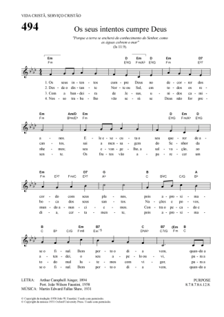 Hinário Para o Culto Cristão  score for Keyboard