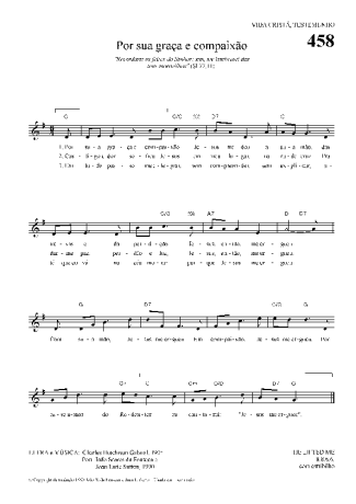 Hinário Para o Culto Cristão Por Sua Graça E Compaixão score for Keyboard