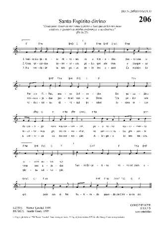 Hinário Para o Culto Cristão Santo Espírito Divino score for Keyboard