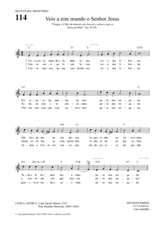 Hinário Para o Culto Cristão  score for Keyboard