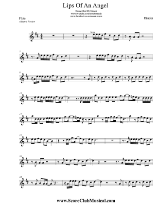 Hinder  score for Flute