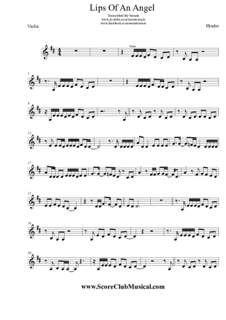 Hinder  score for Violin