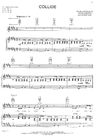 Howie Day Collide score for Piano