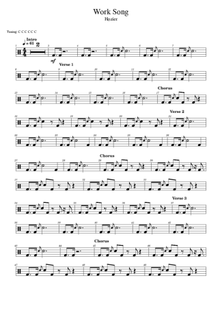 Score for Drums