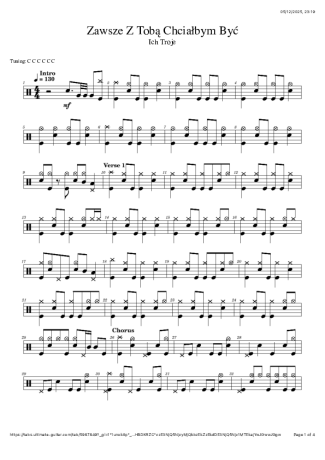 Ich Troje  score for Drums