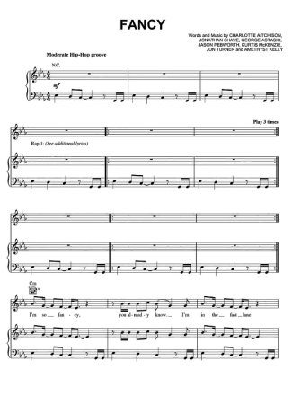 Iggy Azalea Fancy score for Piano