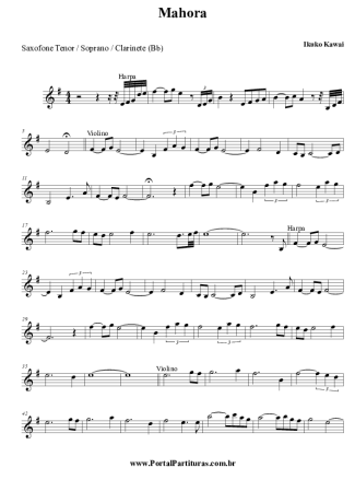 Ikuko Kawai Mahora score for Tenor Saxophone Soprano (Bb)