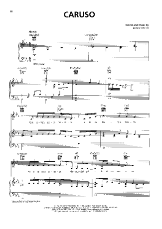Il Divo Caruso score for Piano