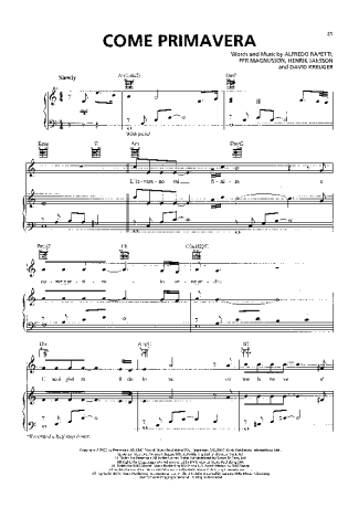 Il Divo  score for Piano