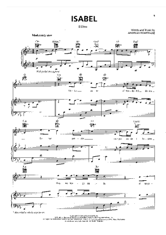 Il Divo  score for Piano