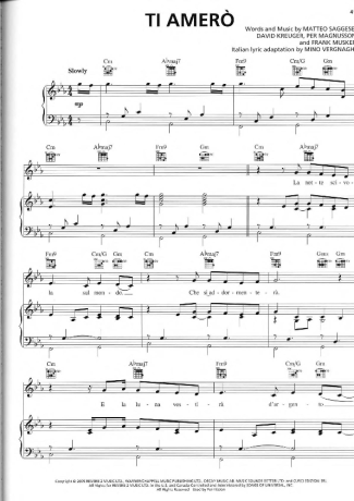 Il Divo  score for Piano