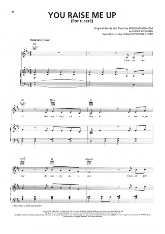 Il Divo  score for Piano